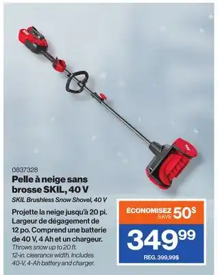 Patrick Morin Skil brushless snow shovel, 40 v offer