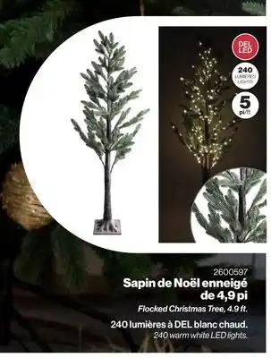 Patrick Morin Danson decor flocked christmas tree, 4.9 ft offer