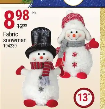 Rossy Fabric snowman offer