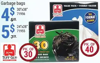 Rossy Tuff guys garbage bags offer