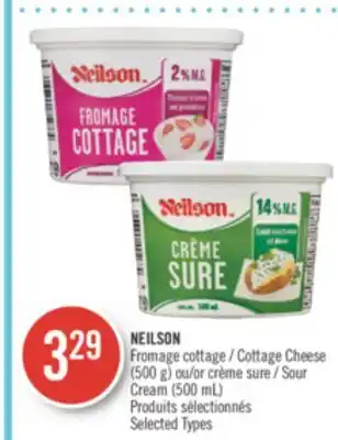 Pharmaprix Neilson cottage cheese (500 g) or sour cream (500 ml) offer