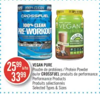 Pharmaprix Vegan pure protein powder or crossfuel performance products offer