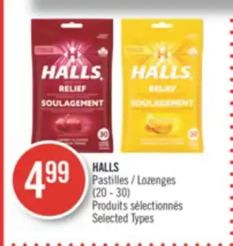 Pharmaprix Halls lozenges (20 - 30) offer