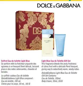 Pharmaprix Light blue eau de toilette gift set offer
