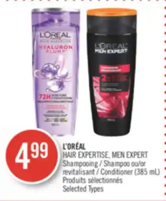 Pharmaprix L'oréal hair expertise, men expert shampoo or conditioner offer