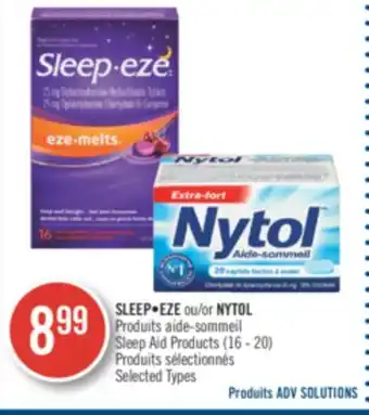Pharmaprix Sleep eze or nytol sleep aid products (16-20) offer