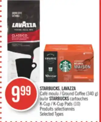 Pharmaprix Starbucks, lavazza ground coffee (340 g) starbucks k-cup pods (10) offer