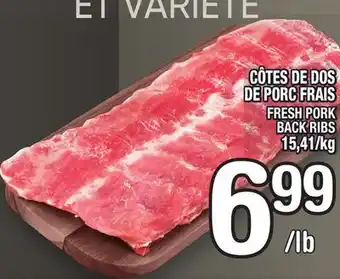 Marche Ami Côtes de dos de porc frais | fresh pork back ribs offer