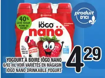 Marche Ami Yogourt à boire iögo nano | iögo nano drinkable yogurt offer