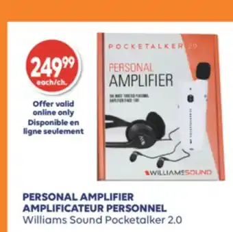 Wellwise by Shoppers Amplificateur personnel williams sound pocketalker 2.0 offer