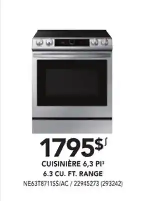 Réno Dépôt Samsung 6.3 cu. ft. range offer