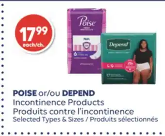 Wellwise by Shoppers Poise ou depend produits contre l'incontinence offer