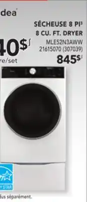 Réno Dépôt Midea 8 cu. ft. dryer offer