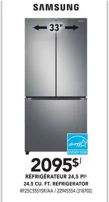 Réno Dépôt Samsung 24.5 cu. ft. refrigerator, 33 offer