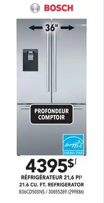 Réno Dépôt Bosch 21.6 cu. ft. refrigerator offer