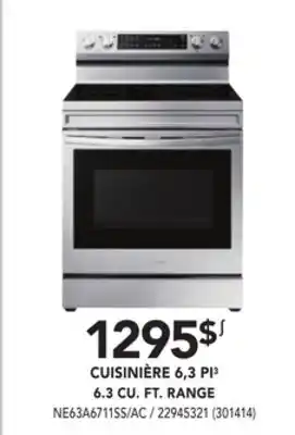Réno Dépôt Samsung 6.3 cu. ft. range offer