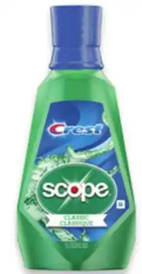 Walmart Crest scope classic mouthwash 1 l offer