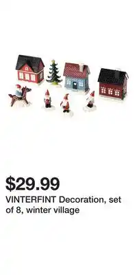 IKEA Vinterfint decoration, set of 8, winter village offer