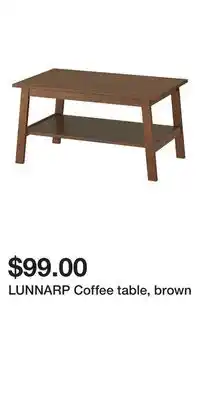 IKEA Lunnarp coffee table, brown offer