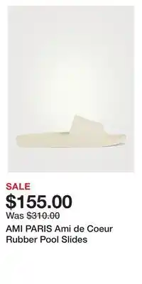 Holt Renfrew Ami paris ami de coeur rubber pool slides offer