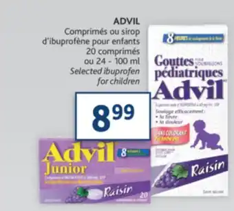 Brunet Advil comprimés ou sirop d'ibuprofène pour enfants offer