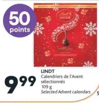 Brunet Lindt calendriers de l'avent sélectionnés offer