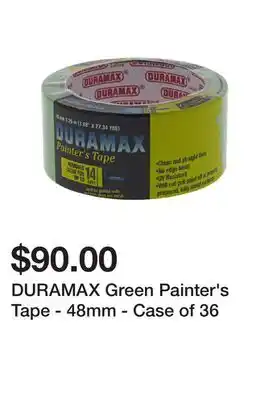 Dollarama Duramax green painter's tape - 48mm - case of 36 offer