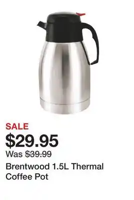 TSC Stores Brentwood 1.5l thermal coffee pot offer