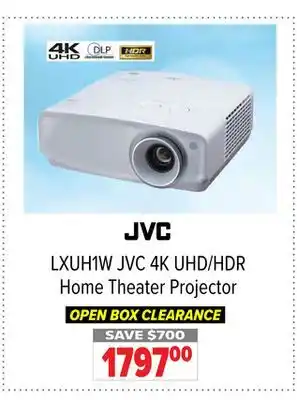 2001 Audio Video Lxuh1w jvc 4k uhd/hdr home theater projector offer