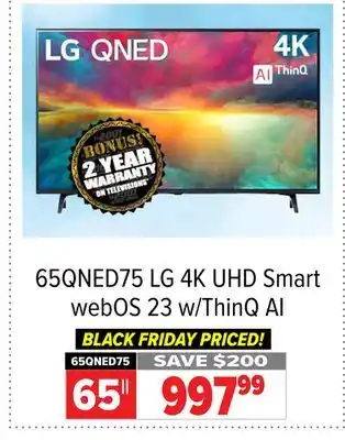 2001 Audio Video Lg 4k uhd smart webos 23 w/thinq ai 65 offer