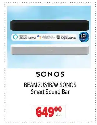 2001 Audio Video Sonos smart sound bar offer