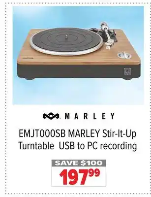 2001 Audio Video Marley stir-it-up turntable usb to pc recording offer