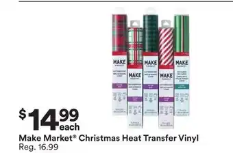 Michaels Make market christmas heat transfer vinyl offer