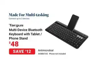 Visions Electronics Targus multi-device bluetooth keyboard with tablet / phone stand offer