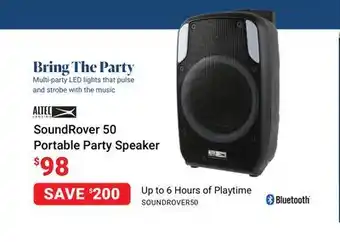 Visions Electronics Soundrover 50 portable party speaker offer