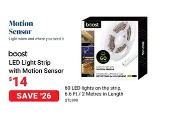 Visions Electronics Boost led light strip with motion sensor offer