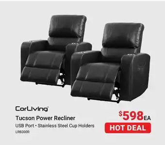 Visions Electronics Corliving tucson power recliner offer