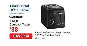Visions Electronics Cuisinart 2-slice compact toaster offer
