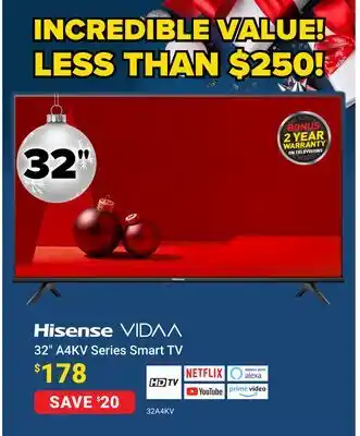Visions Electronics Hisense 32 a4kv series smart tv offer