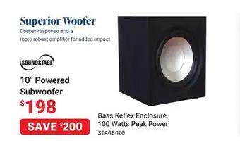 Visions Electronics Soundstage 10 powered subwoofer offer