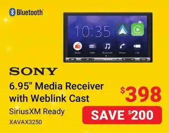 Visions Electronics Sony 6.95 media receiver with weblink cast offer