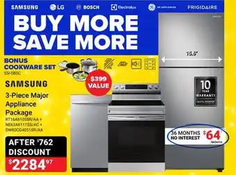 Visions Electronics Samsung 3-piece major appliance package offer