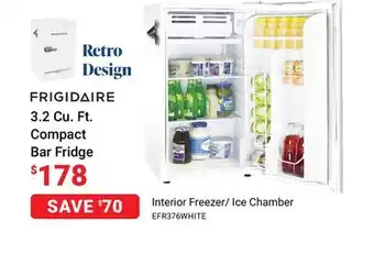 Visions Electronics Frigidaire 3.2 cu. ft. compact bar fridge offer
