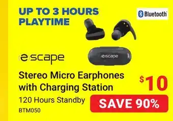 Visions Electronics Escape stereo micro earphones with charging station offer