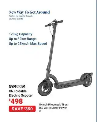 Visions Electronics Gyroor x6 foldable electric scooter offer