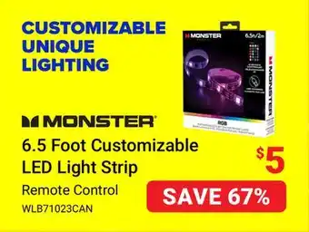 Visions Electronics Monster 6.5 foot customizable led light strip offer