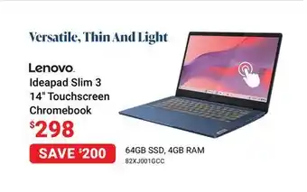 Visions Electronics Lenovo ideapad slim 3 14 touchscreen chromebook offer