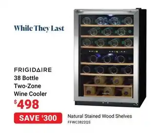 Visions Electronics Frigidaire 38 bottle two-zone wine cooler offer