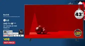 Visions Electronics Lg 43 uq7590 4k hdr smart tv offer