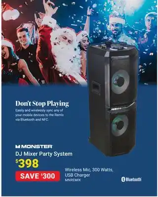 Visions Electronics Monster dj mixer party system offer